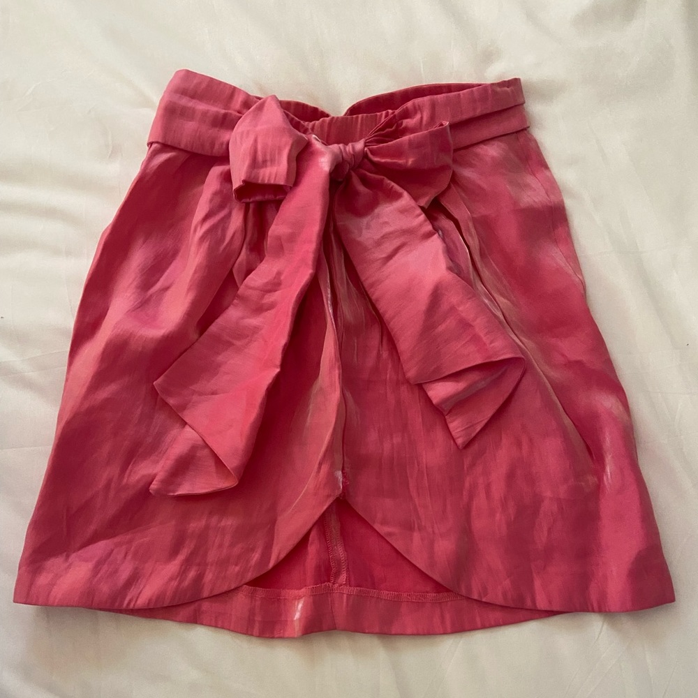 Zara Pink Bow Mini Skirt